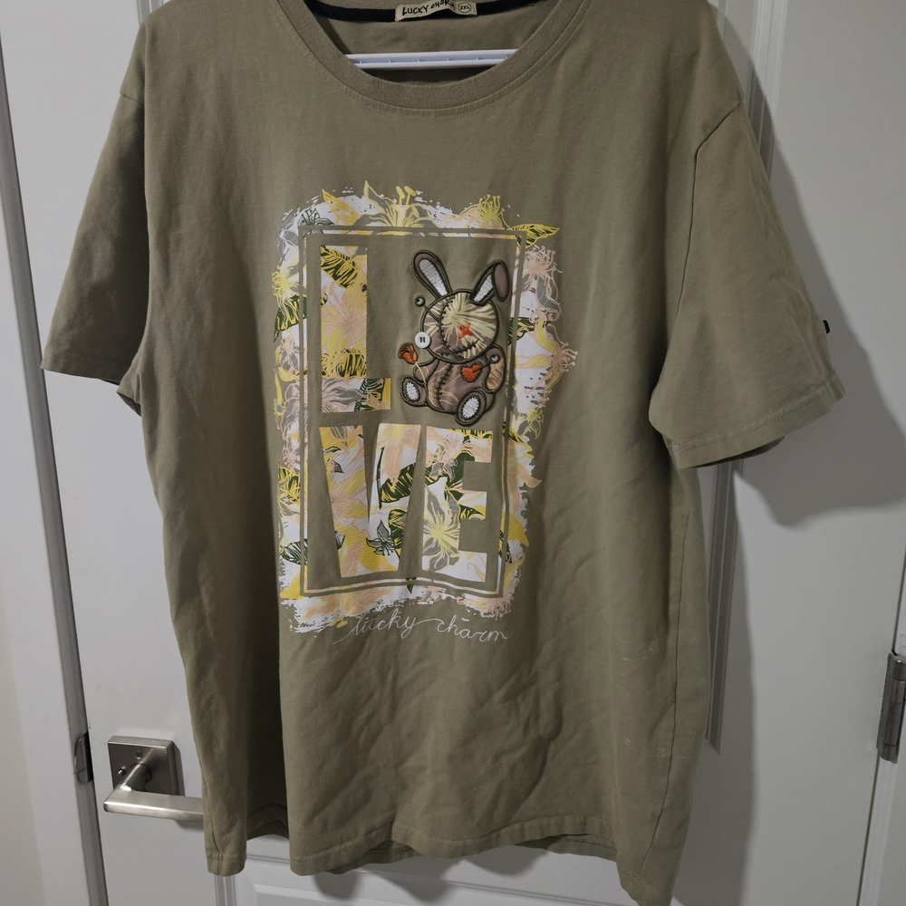 Lucky Charm Olive Green Short Sleeve Tee